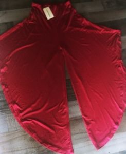 NWT Open Side Flowy Pants Red